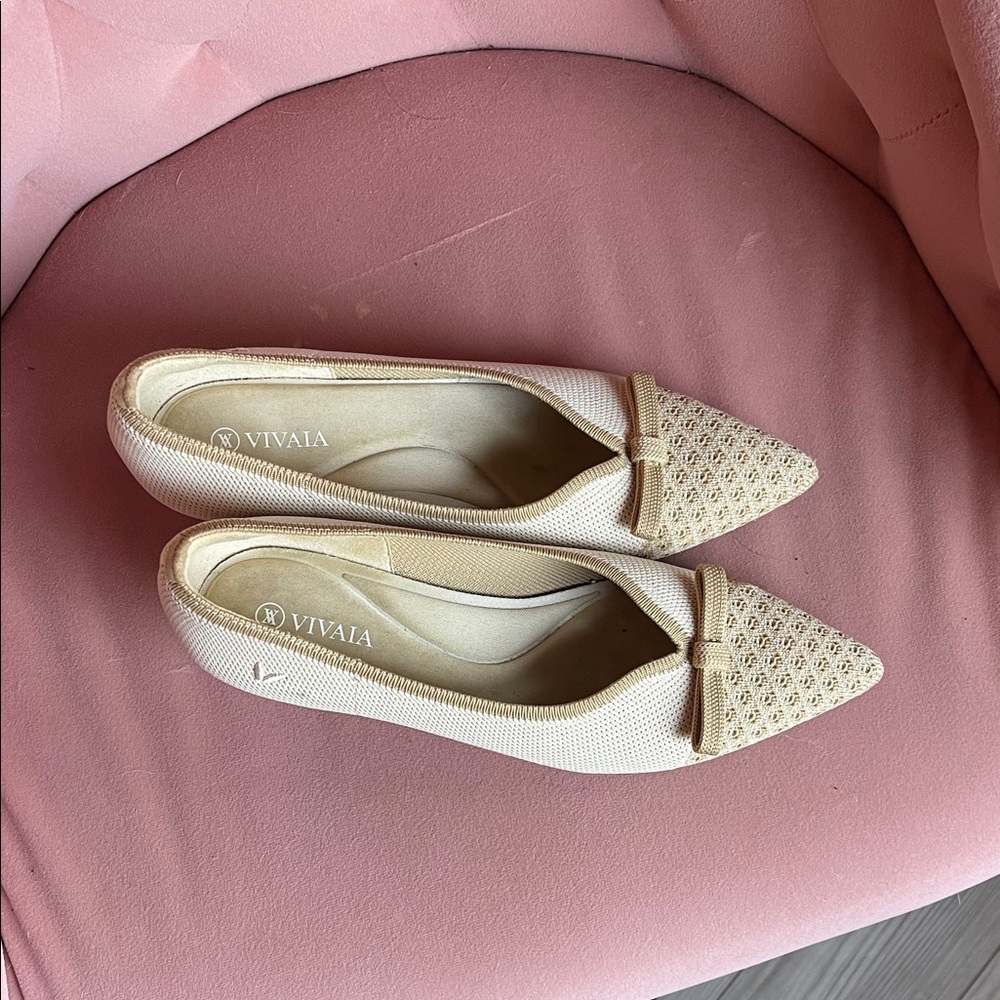 Cream and Tan Women's Shoes